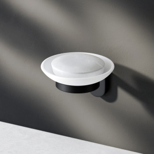 Купить Мыльница AM.PM X-Joy A8434222 подвесная, матовое стекло, черная в Москве с доставкой Мыльница AM.PM X-Joy A8434222 подвесная, матовое стекло, черная