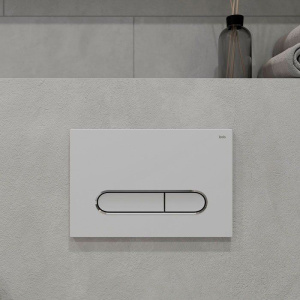 Кнопка смыва IDDIS Unifix UNI01WCi77 001, белая/хром