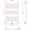 Полотенцесушитель водяной Сунержа Флюид + 80x50