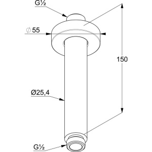 Кронштейн для верхнего душа Kludi A-QA 6651505-00 хром