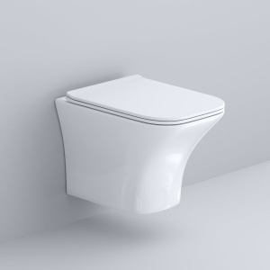 Купить Унитаз подвесной Grossman Galaxy GR-4476S безободковый, с микролифтом в Москве с доставкой Унитаз подвесной Grossman Galaxy GR-4476S безободковый, с микролифтом