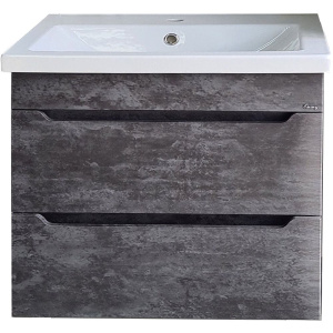 Тумба с раковиной Emmy Стоун 80 подвесная, серый бетон