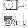 Сливной набор Hansgrohe Raindrain 90 XXL 60067000
