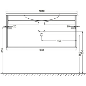 Тумба под раковину Jacob Delafon Madeleine 100 EB1318-J53 черная