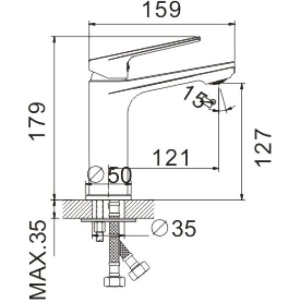 Смеситель для раковины BELZ B10533-7 черный