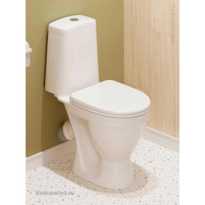 Унитаз-компакт напольный с бачком и сиденьем Sanita Лада WC.CC/Lada/1-P/WHT.G/S1