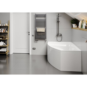 Акриловая ванна Vagnerplast Veronela L 160x105 см, угловая, с каркасом, ультрабелая, асимметричная