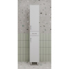 Шкаф-пенал Style Line Эко Стандарт 30 напольный, с бельевой корзиной, белый