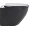 Унитаз подвесной AQUAme AQM2002MB безободковый, с микролифтом, черный матовый
