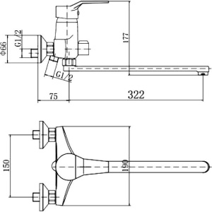 Универсальный смеситель Fashun A2263 хром