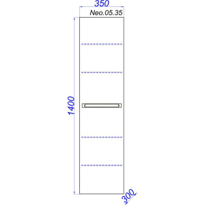 Шкаф-пенал Aqwella Neo 35 универсальный