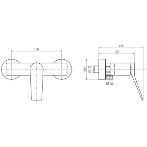 Смеситель для душа Fashun A2086 хром