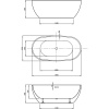 Акриловая ванна Vincea VBT-408-1600 160x80 см, отдельностоящая, овальная, с ножками, со сливом-переливом