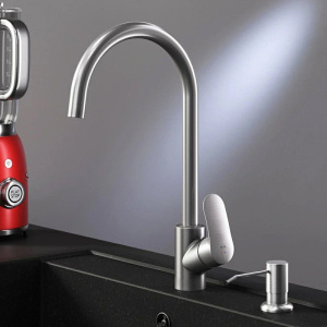 Купить Смеситель для кухни AM.PM Like F8007D11 с дозатором, сатин в Москве с доставкой Смеситель для кухни AM.PM Like F8007D11 с дозатором, сатин