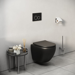 Кнопка смыва Grossman Galaxy черная матовая