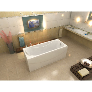 Акриловая ванна Bas Атланта 170x70 см, с каркасом