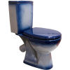 Унитаз-компакт Rosa Уют синий декор