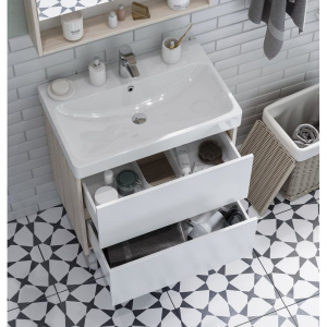 Купить Тумба с раковиной AQUATON Сканди 70 дуб верона в Москве с доставкой Тумба с раковиной AQUATON Сканди 70 дуб верона