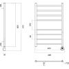 Полотенцесушитель электрический Domoterm Медея П8 40x80 ER, хром, R