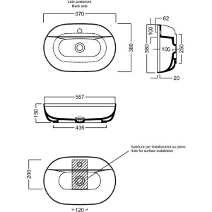 Раковина Hatria Happy hour Y8AM01 белая