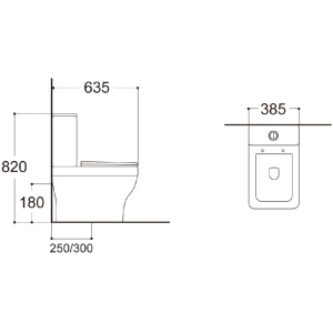 Унитаз-компакт напольный с бачком и сиденьем микролифт Aquatek Амадео AQ2914-00 безободковый
