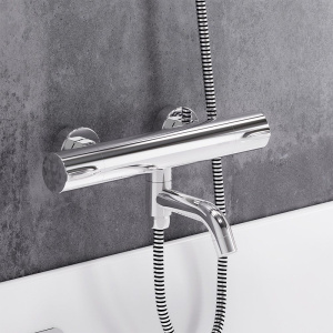 Купить Термостатический смеситель Damixa Scandinavian Pure 363000000 для ванны с душем, хром в Москве с доставкой Термостатический смеситель Damixa Scandinavian Pure 363000000 для ванны с душем, хром