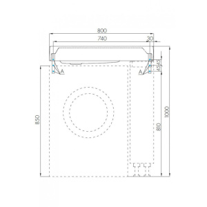 Тумба с раковиной Aquaton Лондри 20 1A2361K0LH010 белый глянец