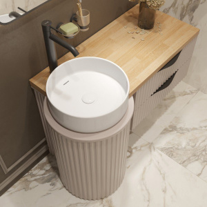 Тумба с раковиной STWORKI Lotus 107 white