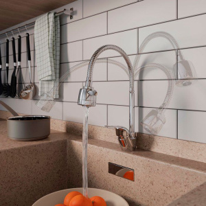 Смеситель для кухни Milardo Meal M05SB2FM05 с гибким изливом