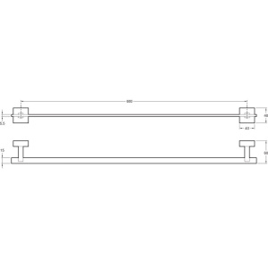 Полотенцедержатель Jacob Delafon Eo E77869-CP