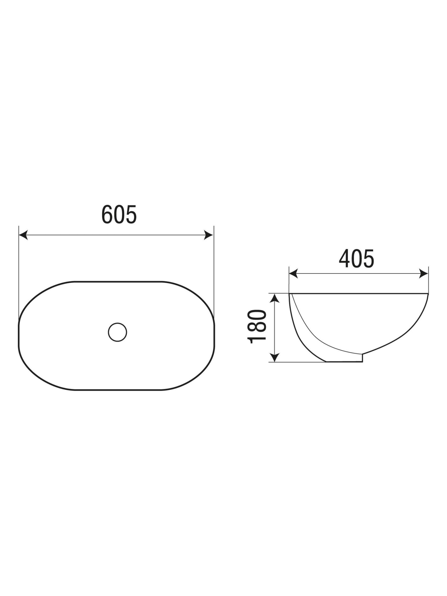 Раковина врезная 605х405х180 WeltWasser DEILBACH 6039 (10000004608)