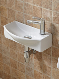 Раковина подвесная глянцевая белая 455х220х130 WeltWasser AISBACH 7946 GL-WT R (10000008695)