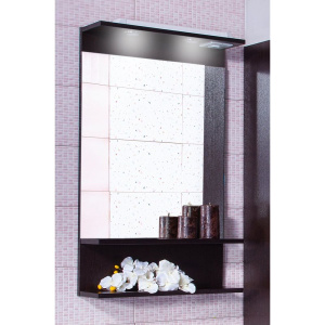 Зеркало Бриклаер Чили 55 венге, с подсветкой, с полкой