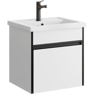 Тумба с раковиной Aqwella Urban 50 подвесная, белая глянцевая