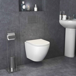 Унитаз подвесной Grossman Торнадо GR-4455SQ безободковый, с микролифтом