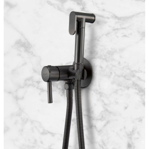 Купить Гигиенический душ Milacio Ultra MCU.850.MB С ВНУТРЕННЕЙ ЧАСТЬЮ, со смесителем, чёрный матовый в Москве с доставкой Гигиенический душ Milacio Ultra MCU.850.MB С ВНУТРЕННЕЙ ЧАСТЬЮ, со смесителем, чёрный матовый