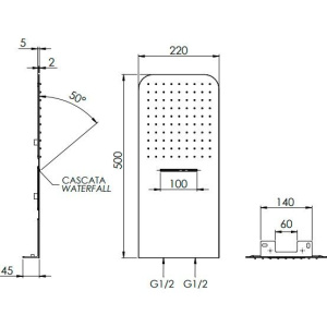 Верхний душ Remer 350UFDCAx