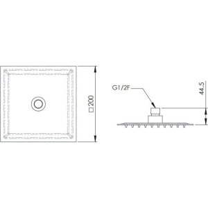 Верхний душ Remer 357UFS20X