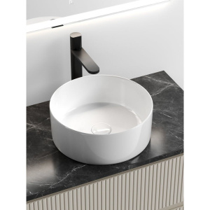 Купить Тумба с раковиной Sancos Snob T 80 см, beige soft, столешница черный мрамор, раковина CN6032 в Москве с доставкой Тумба с раковиной Sancos Snob T 80 см, beige soft, столешница черный мрамор, раковина CN6032