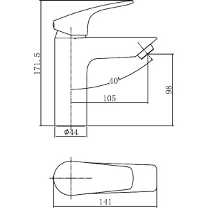 Купить Смеситель для раковины Aquanet Static AF330-10B чёрный матовый в Москве с доставкой Смеситель для раковины Aquanet Static AF330-10B чёрный матовый