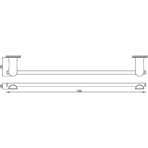 Полотенцедержатель Rush Luson LU16531B
