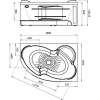 Акриловая ванна Radomir Vannesa Ирма 3 2-01-0-2-1-229 R 160x105 см, угловая, с каркасом, асимметричная