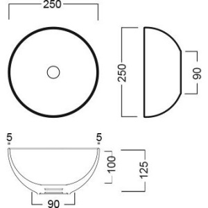 Раковина Hatria Happy hour A0Y5A508 антрацит