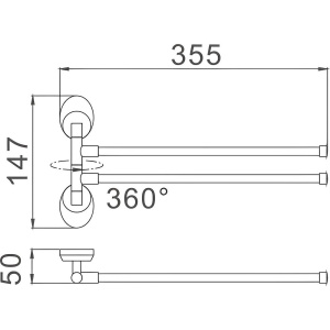 Полотенцедержатель Haiba HB16 12 двойной