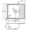 Мойка кухонная IDDIS Strit STR58SDi77S с сифоном