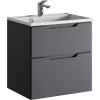 Тумба с раковиной Raval Wector 60, подвесная, антрацит