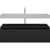 Тумба с раковиной Armadi Art Flat 120 подвесная, антрацит матовый