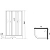 Душевая кабина Niagara Classic NG-33184-14RBK 110х80 см, без крыши