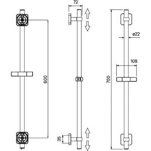 Душевая штанга IDDIS Bild BIL7000i17