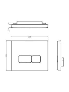 Кнопка белая нажимная для инсталляции Квадратная WeltWasser MARBERG 410 SE GL-WT (10000010233)